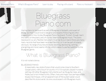Tablet Screenshot of bluegrasspiano.com